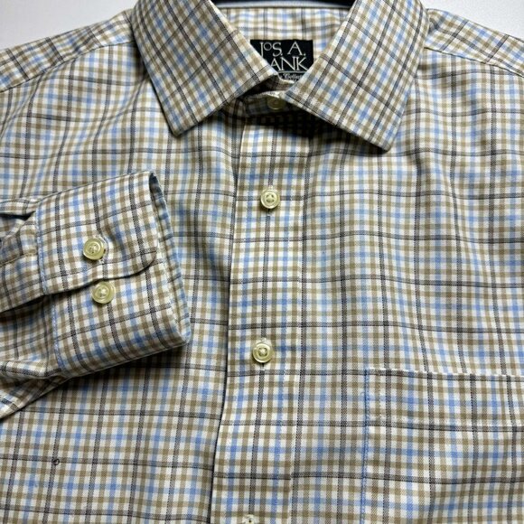Jos. A. Bank Signature Collection Wrinkle-Free Plaid Shirt | Size M - Picture 1 of 7